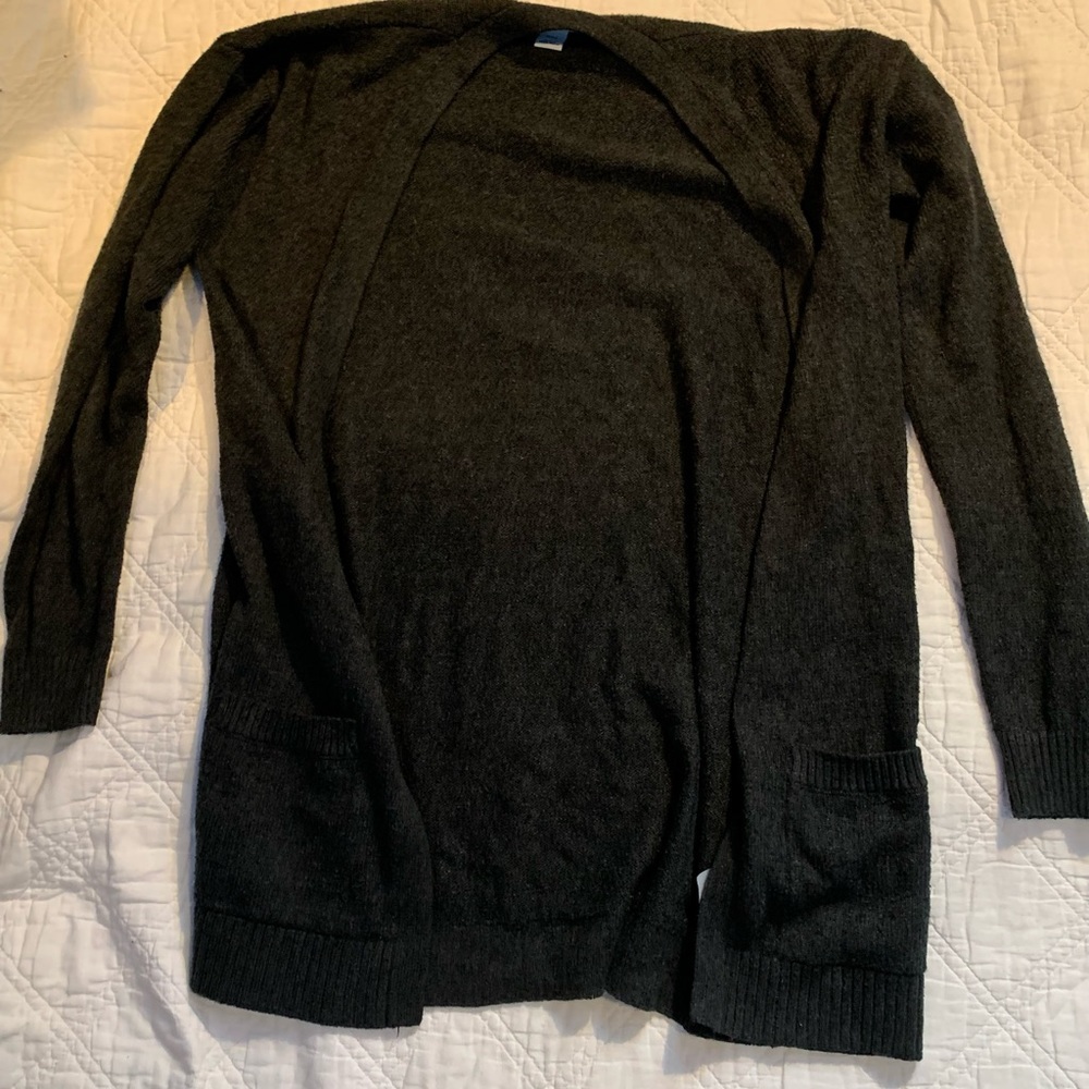 old navy, sweater jacket, grey, size 14/x large, newer, lightweight